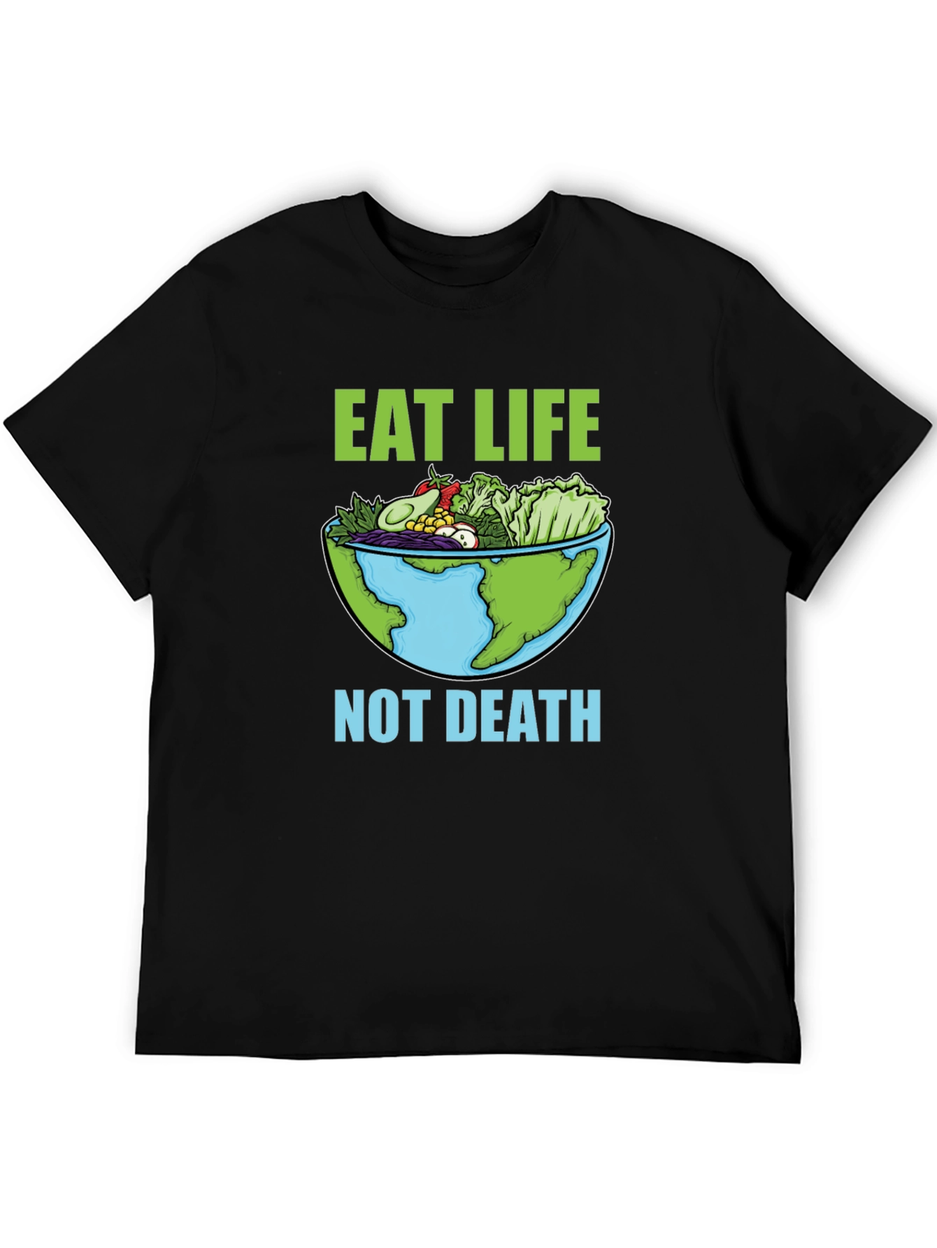 Eat Life T-Shirt - Vegan Earth Bowl Graphic Tee