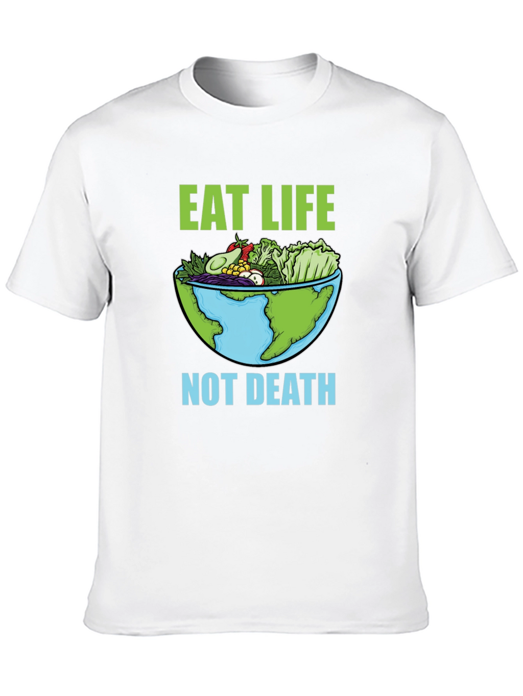 Eat Life T-Shirt - Vegan Earth Bowl Graphic Tee