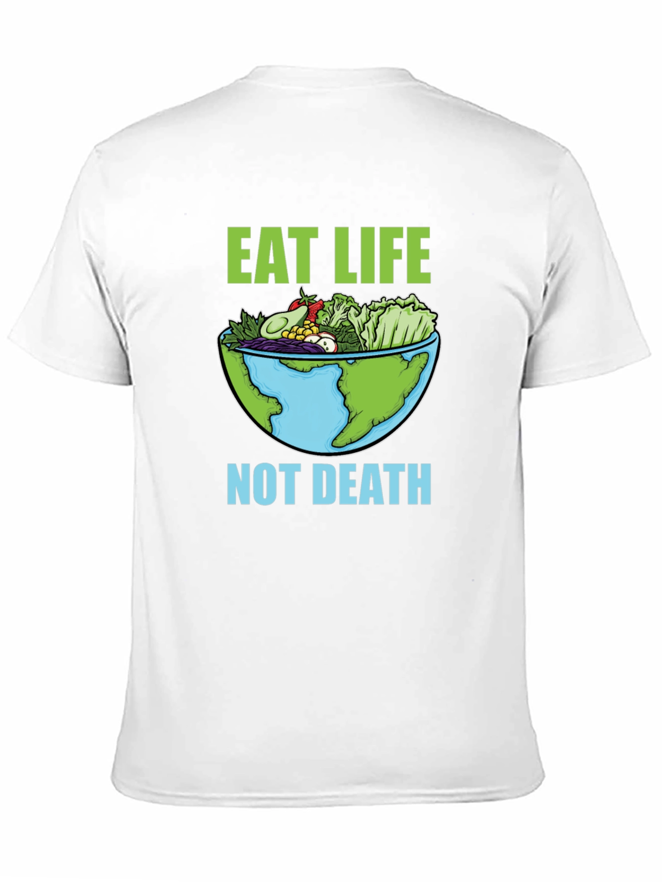 Eat Life T-Shirt - Vegan Earth Bowl Graphic Tee