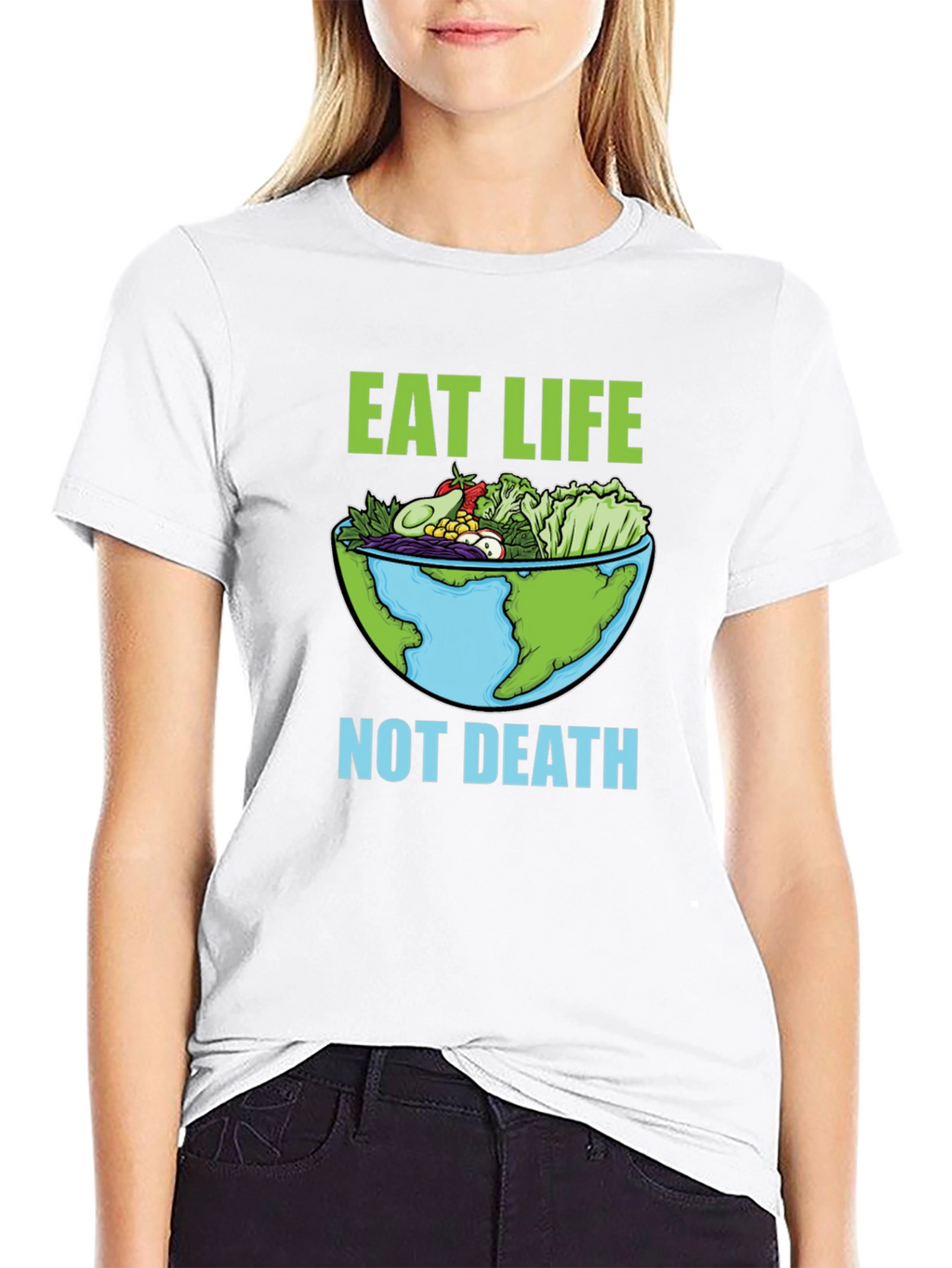 Eat Life T-Shirt - Vegan Earth Bowl Graphic Tee