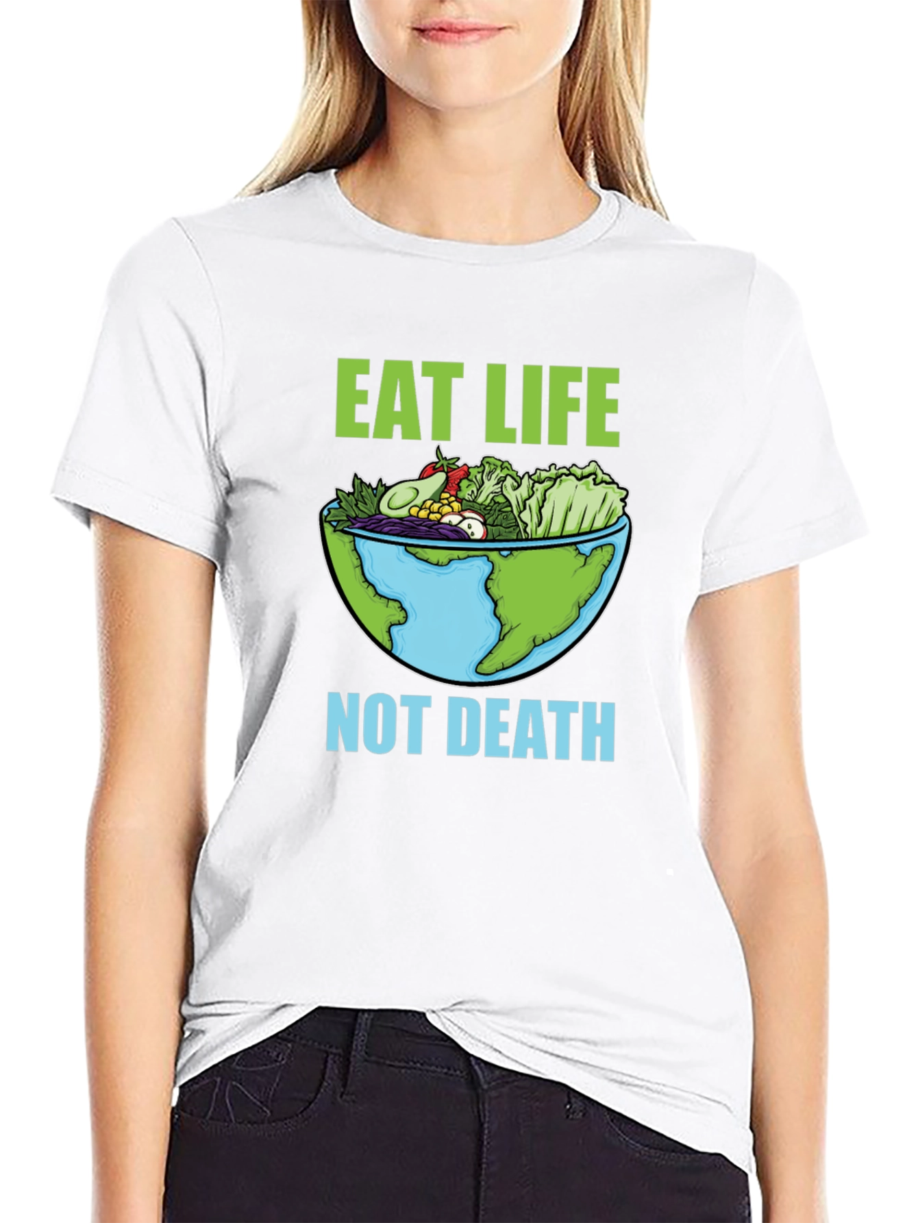 Eat Life T-Shirt - Vegan Earth Bowl Graphic Tee
