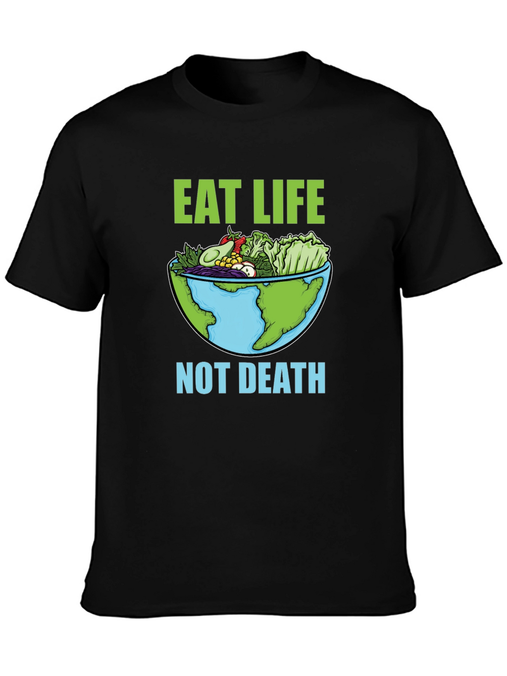 Eat Life T-Shirt - Vegan Earth Bowl Graphic Tee