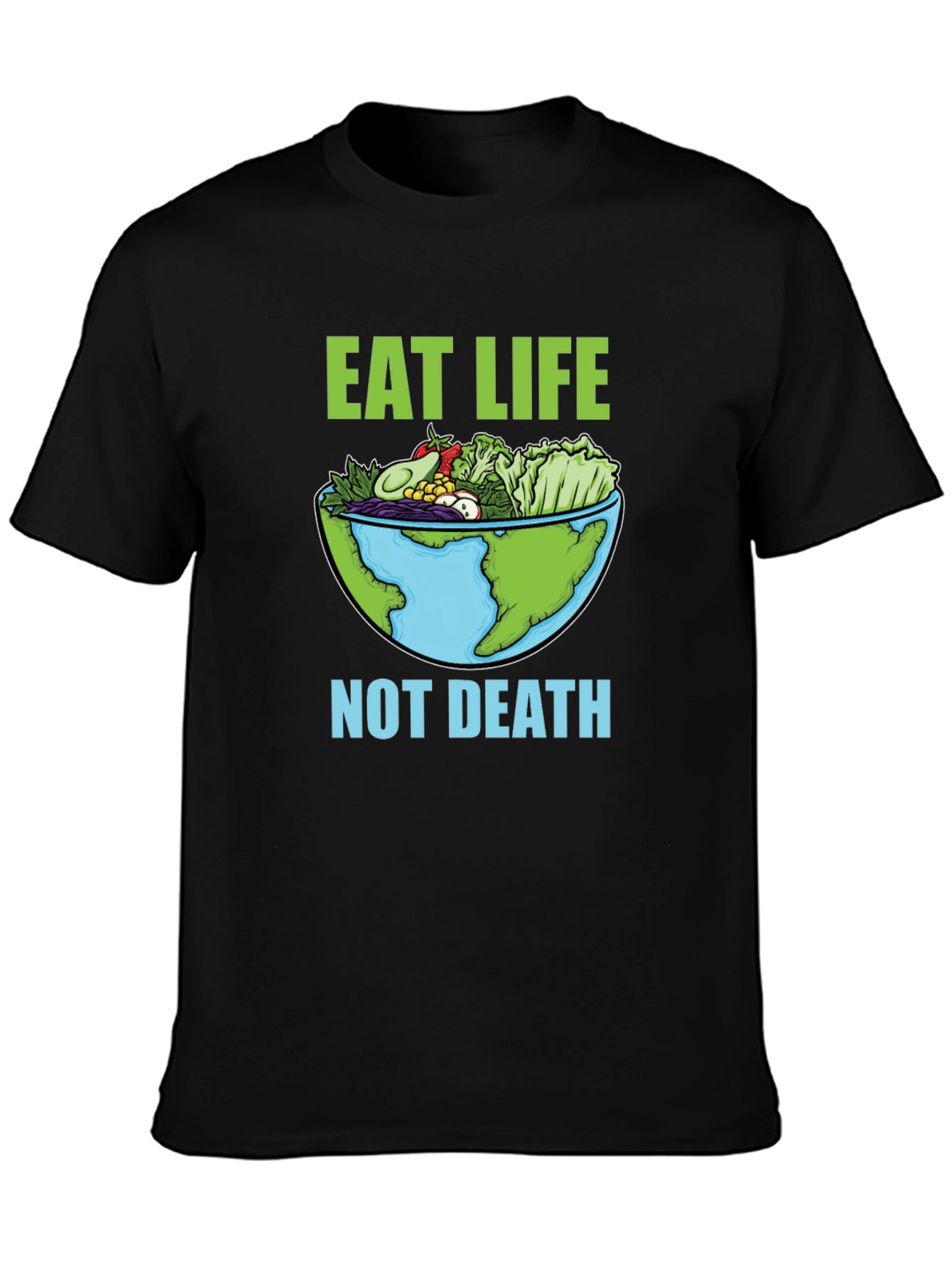 Eat Life T-Shirt - Vegan Earth Bowl Graphic Tee