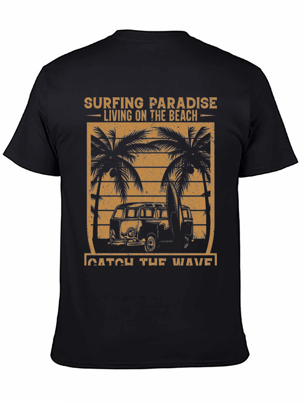 Surfing Paradise Beach Graphic T-Shirt