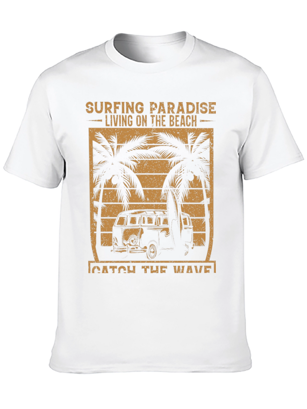 Surfing Paradise Beach Graphic T-Shirt