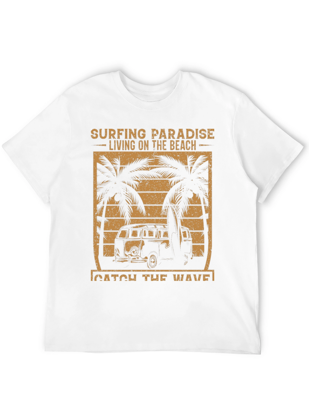 Surfing Paradise Beach Graphic T-Shirt