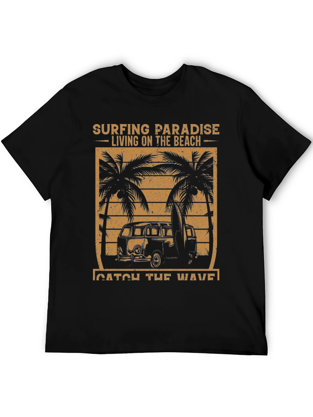 Surfing Paradise Beach Graphic T-Shirt
