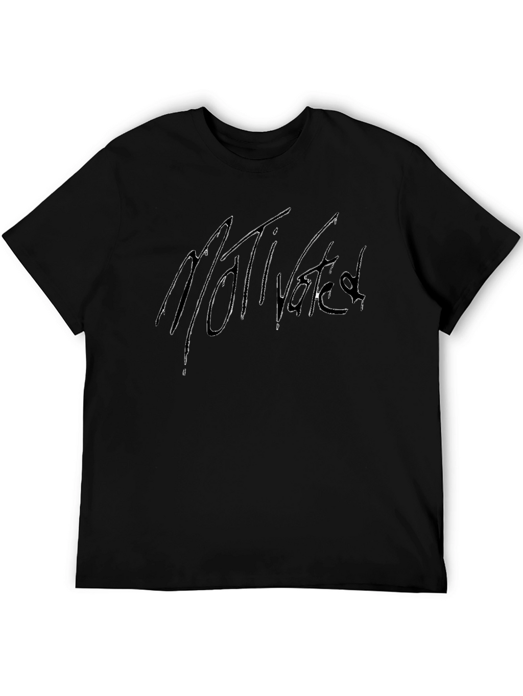 Motivated Graphic Tee - Black Cotton Blend