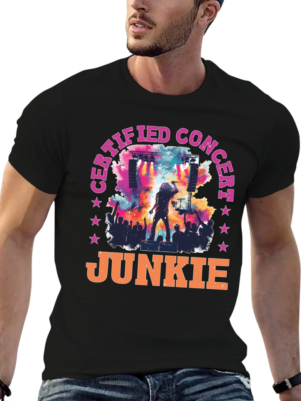 Certified Concert Junkie Graphic Tee