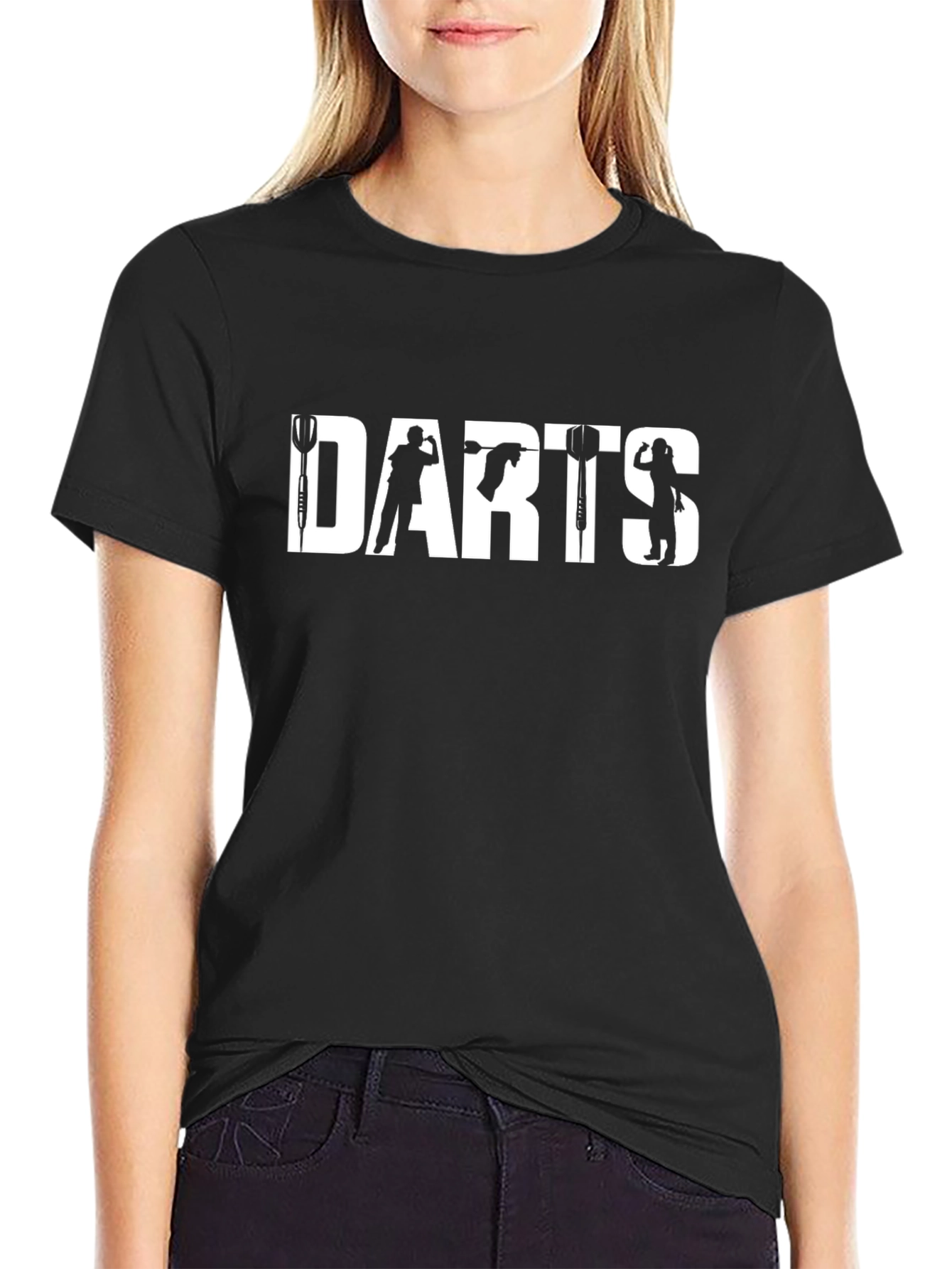 Darts Graphic Tee - Black Cotton