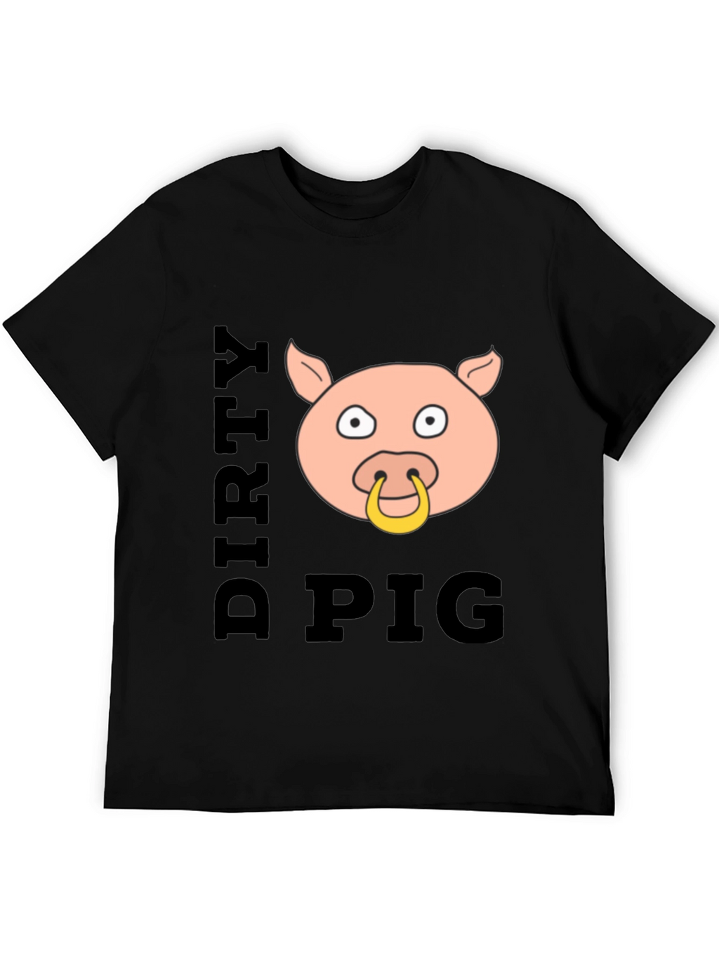 Dirty Pig Graphic T-Shirt Novelty Crew Neck Tee
