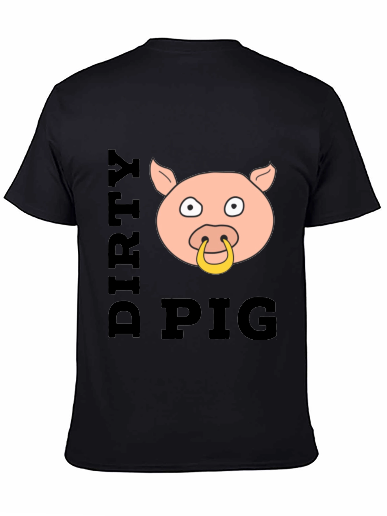 Dirty Pig Graphic T-Shirt Novelty Crew Neck Tee