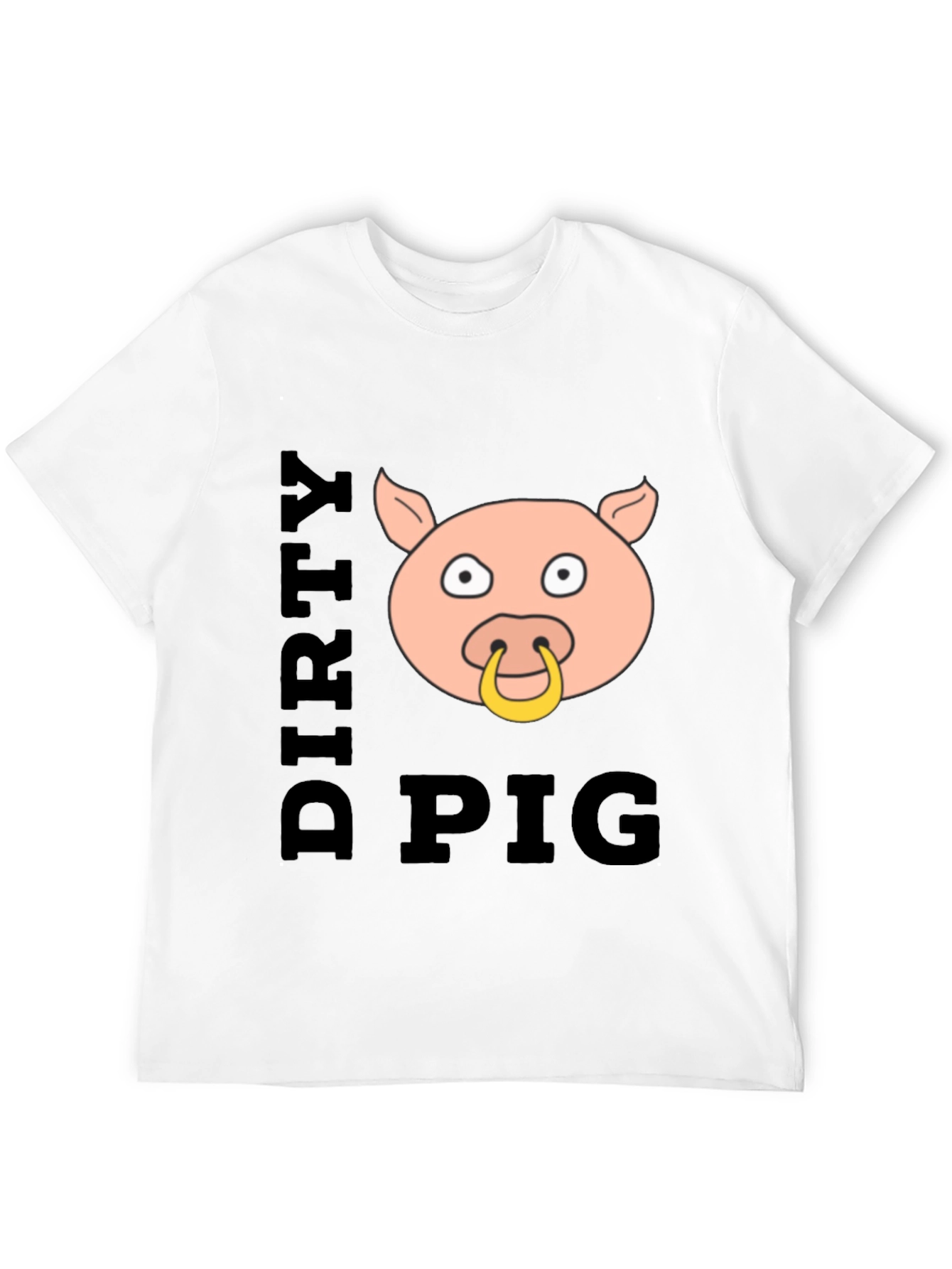 Dirty Pig Graphic T-Shirt Novelty Crew Neck Tee