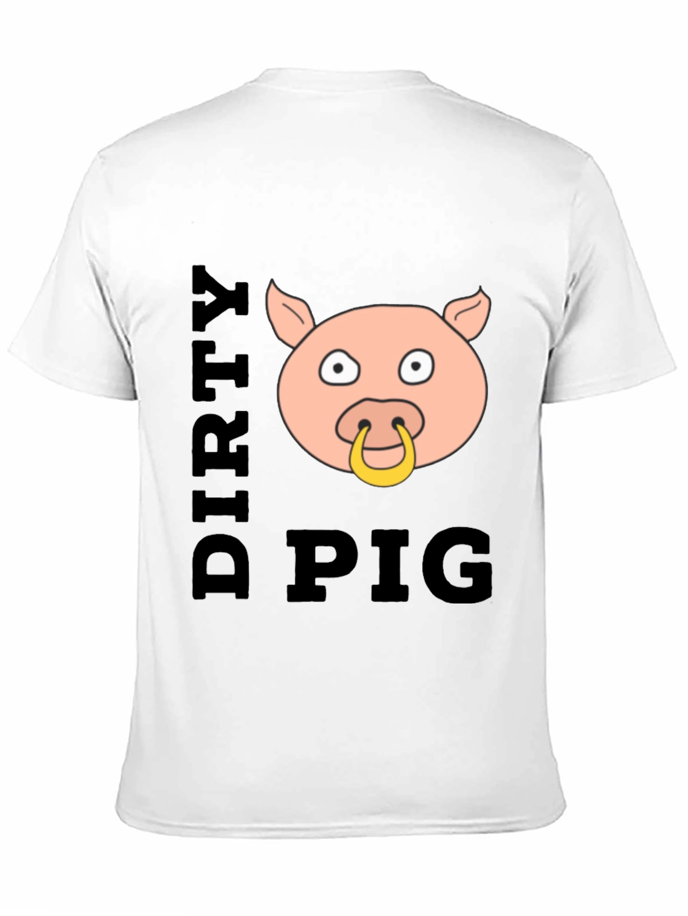 Dirty Pig Graphic T-Shirt Novelty Crew Neck Tee