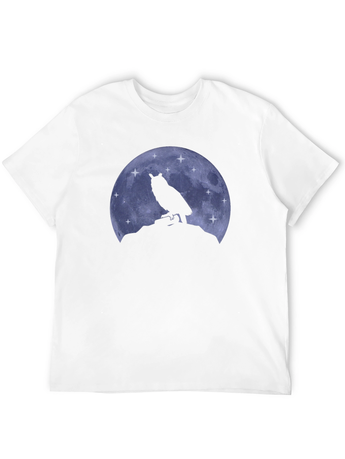 Owl Moon Black T-Shirt - Night Bird Graphic Tee