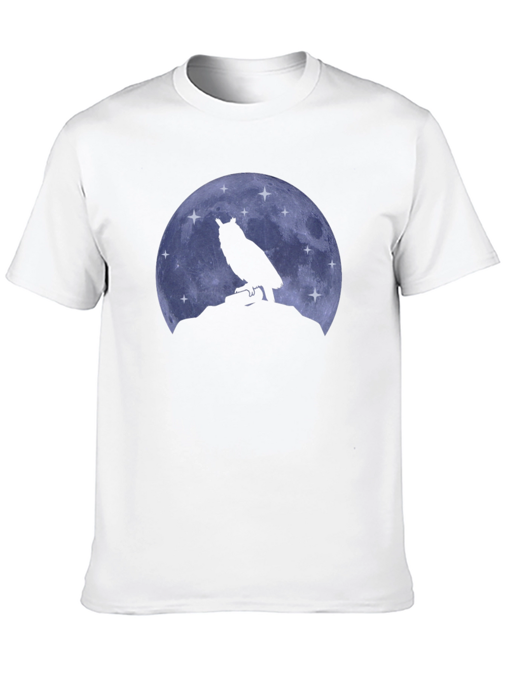 Owl Moon Black T-Shirt - Night Bird Graphic Tee