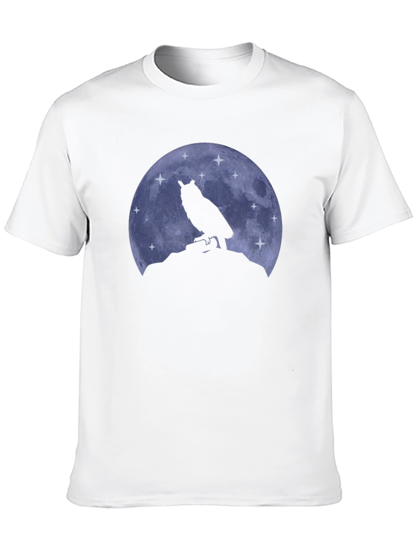 Owl Moon Black T-Shirt - Night Bird Graphic Tee
