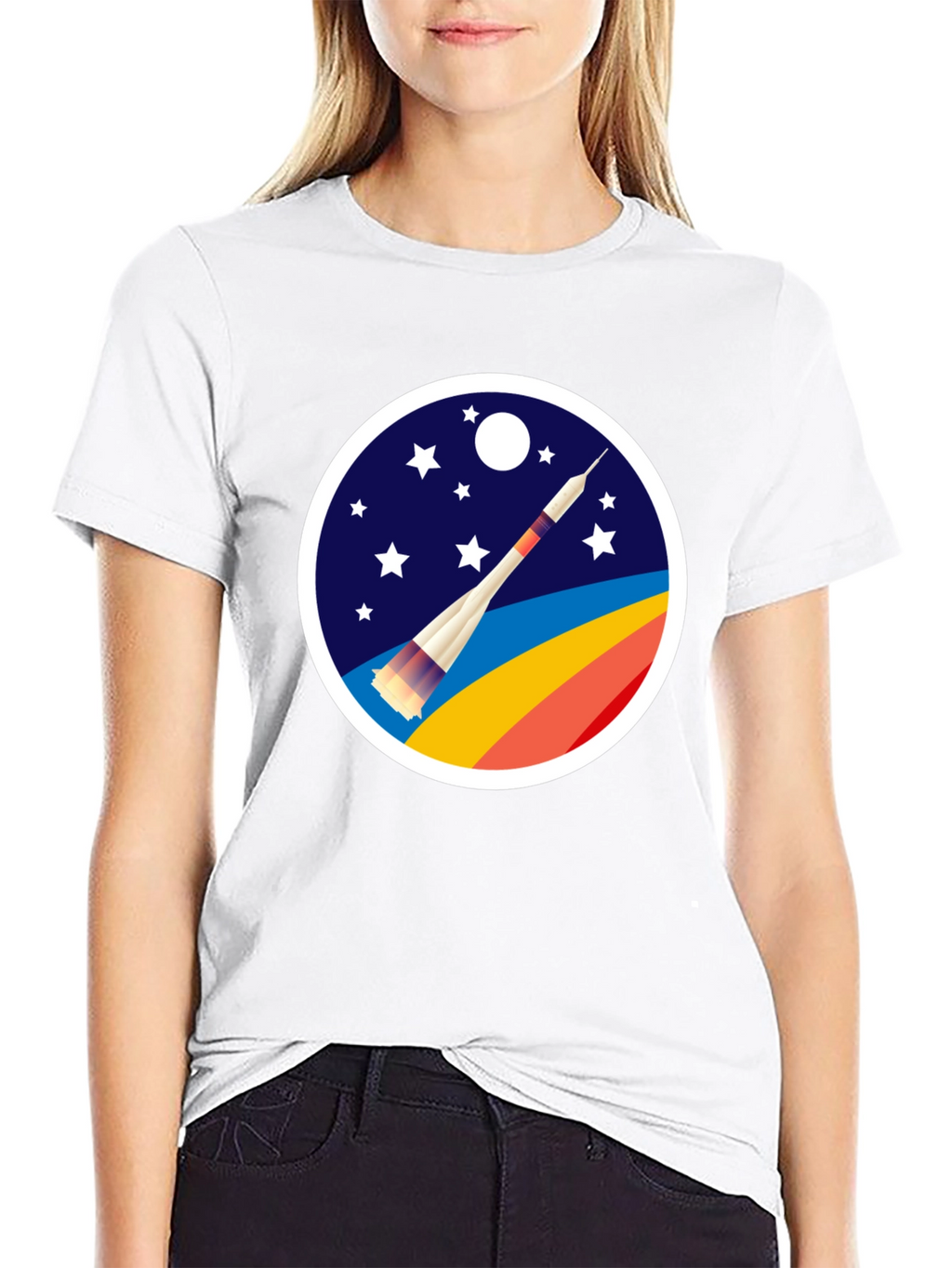 Space Rocket T-Shirt - Galaxy Launch Design