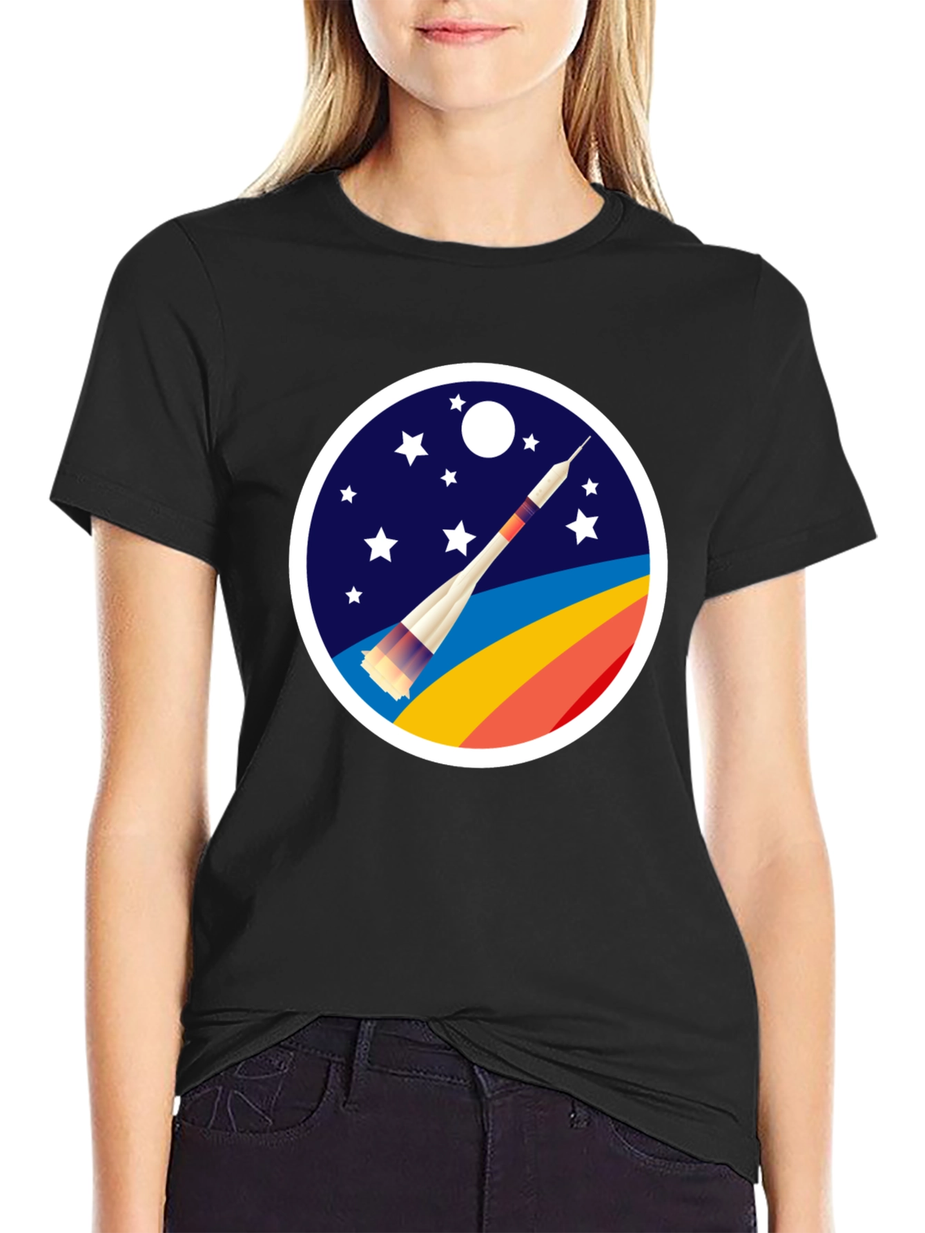 Space Rocket T-Shirt - Galaxy Launch Design