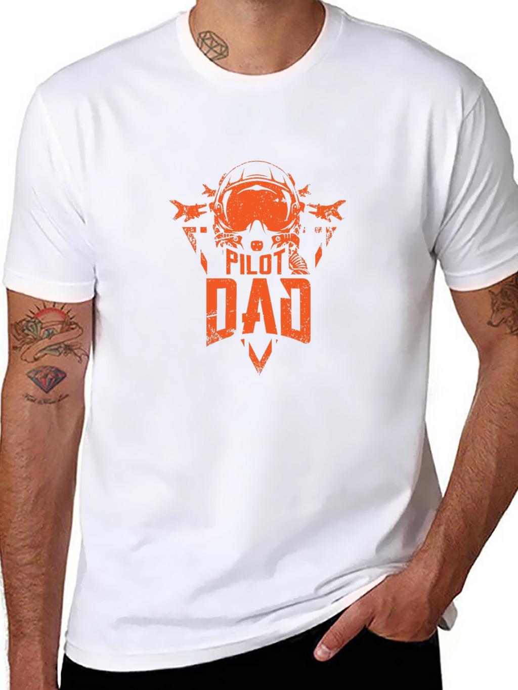 Pilot Dad Graphic T-Shirt - Black