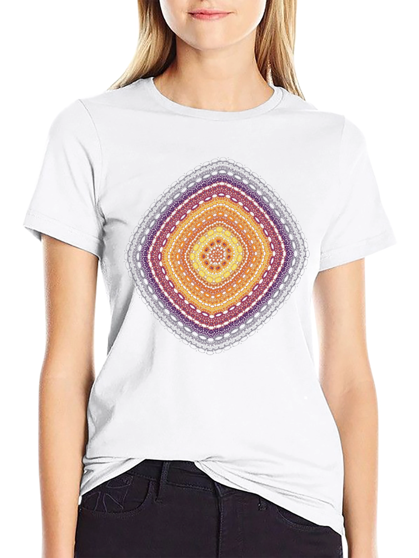 Geometric Mandala Print T-Shirt