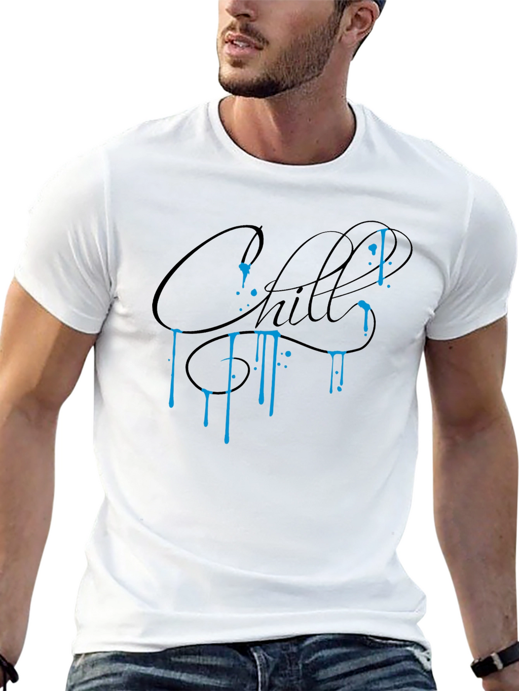 Chill Graphic Tee - Black Casual Comfort
