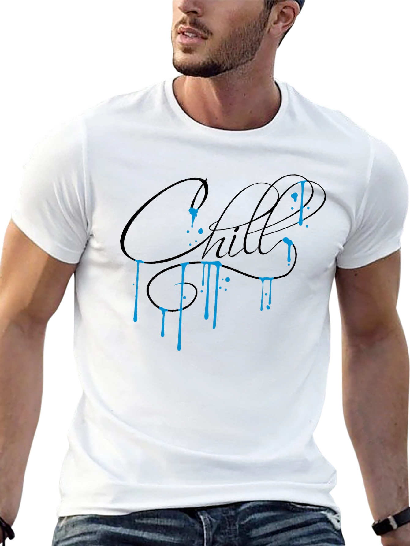 Chill Graphic Tee - Black Casual Comfort