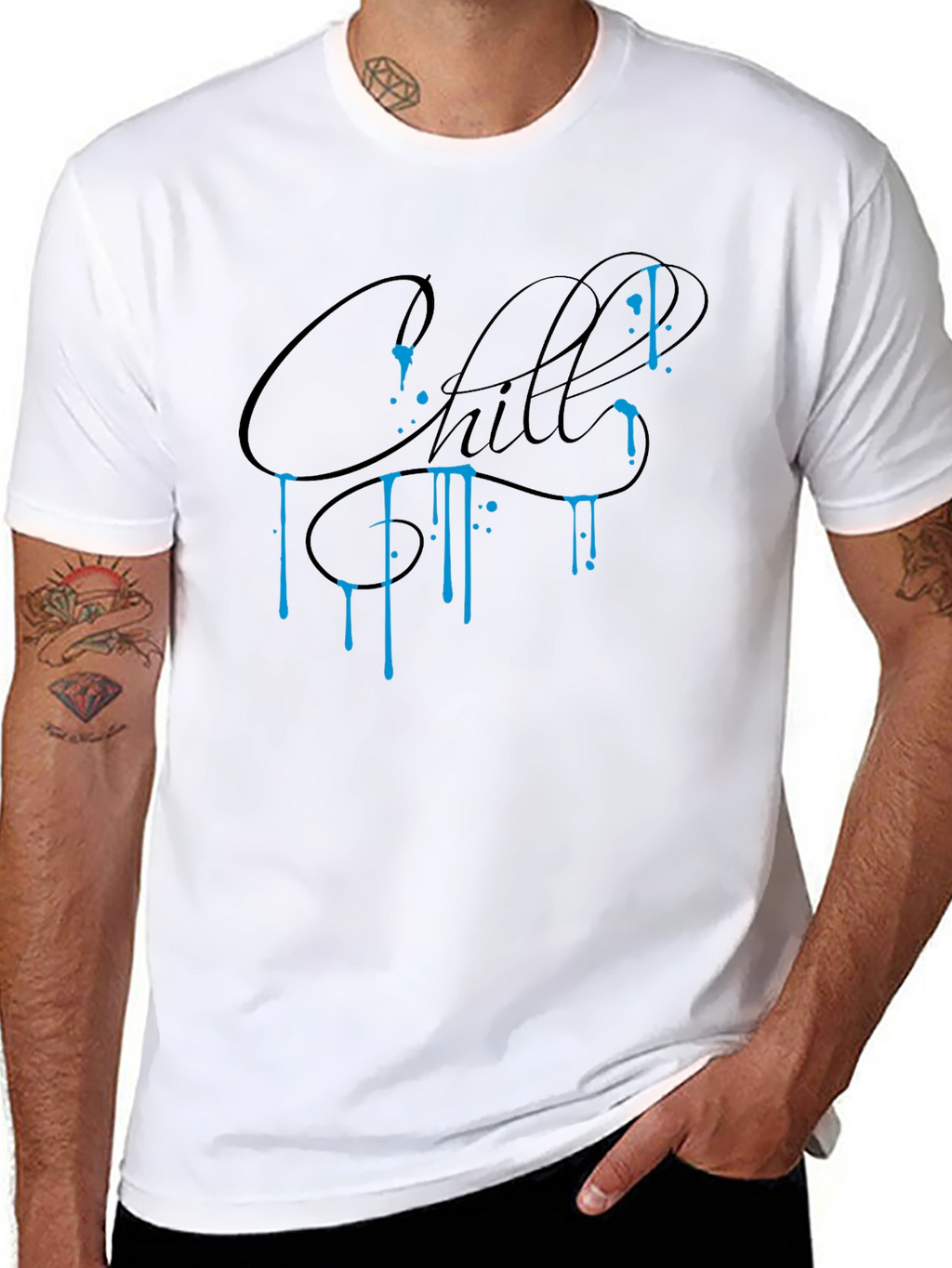 Chill Graphic Tee - Black Casual Comfort