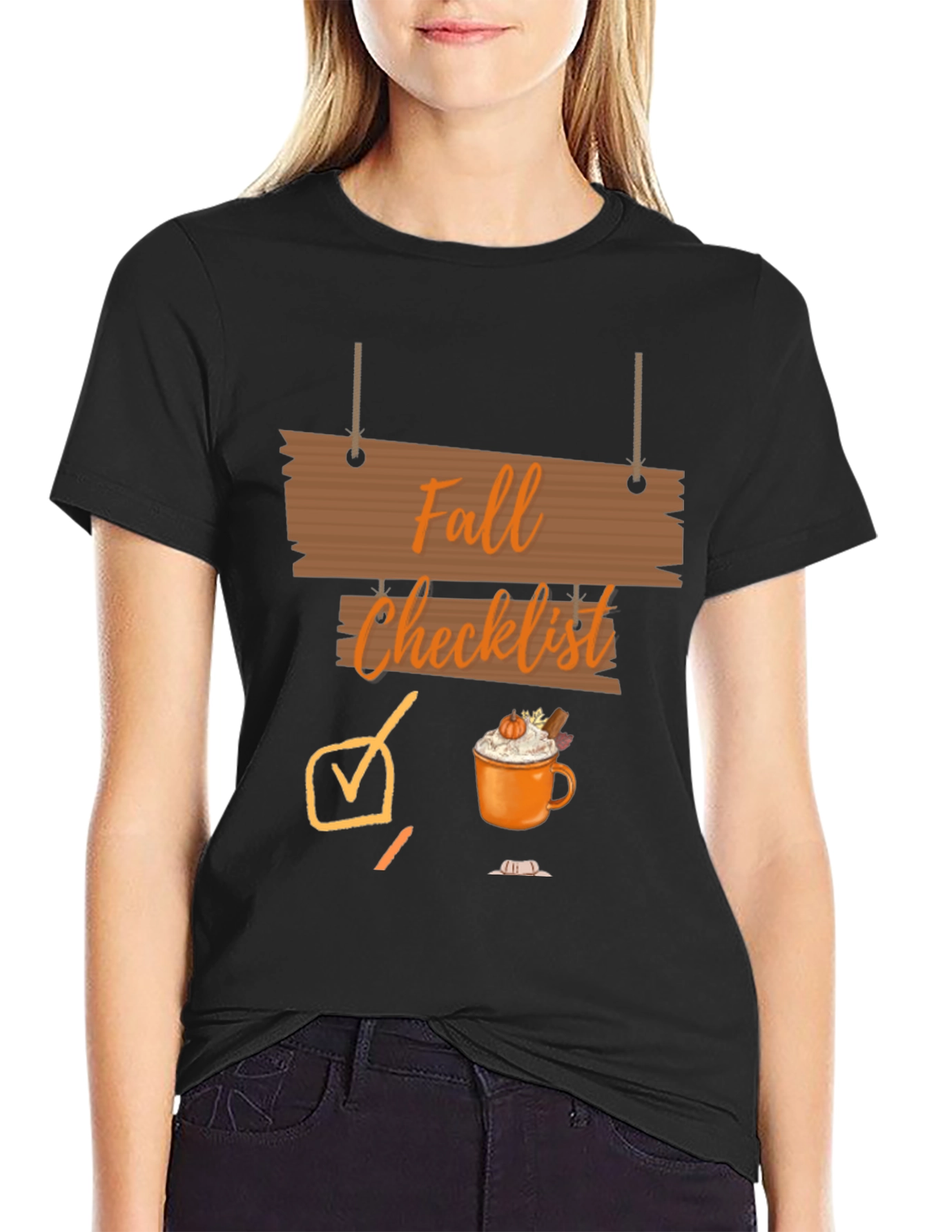 Fall Checklist Graphic T-Shirt