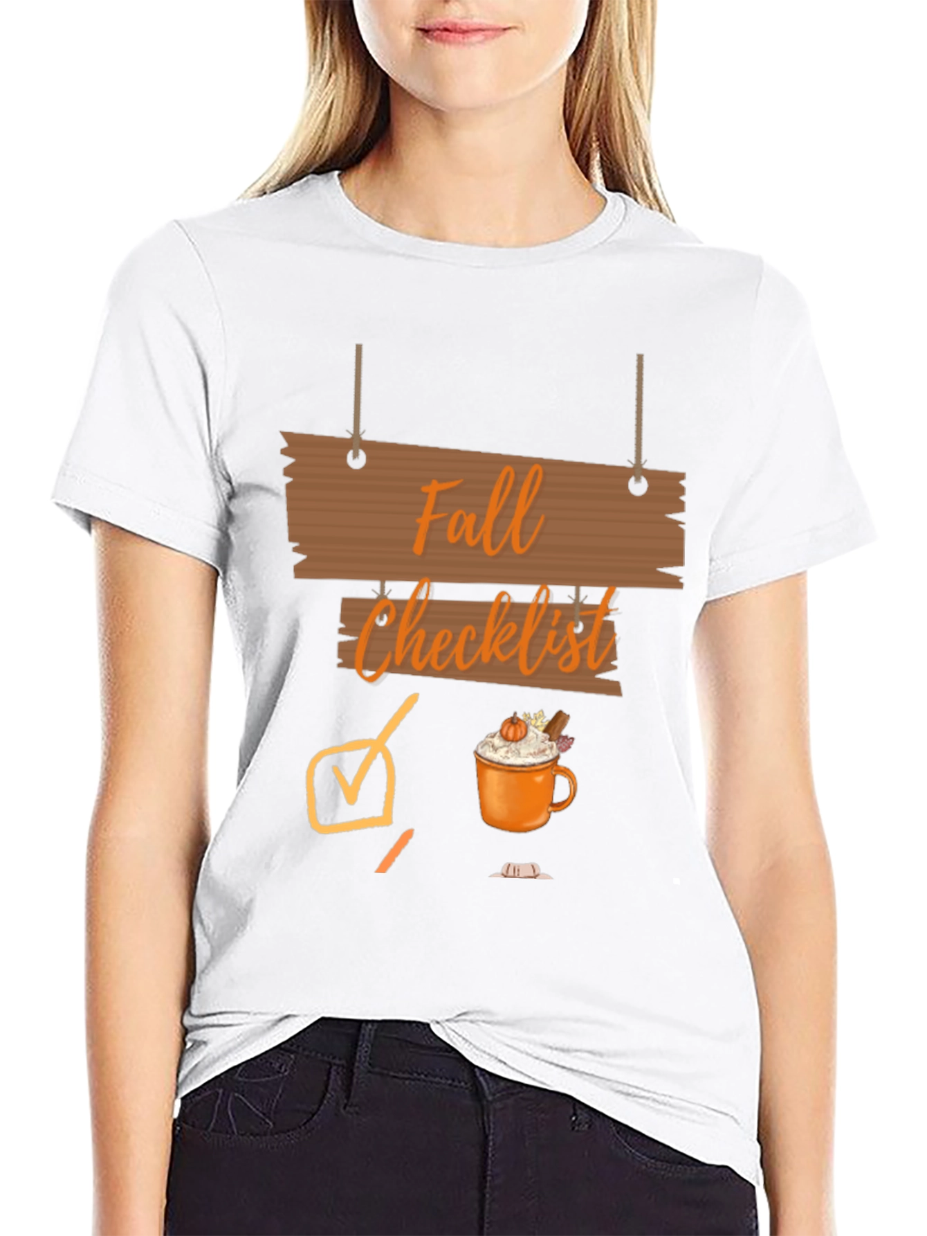 Fall Checklist Graphic T-Shirt
