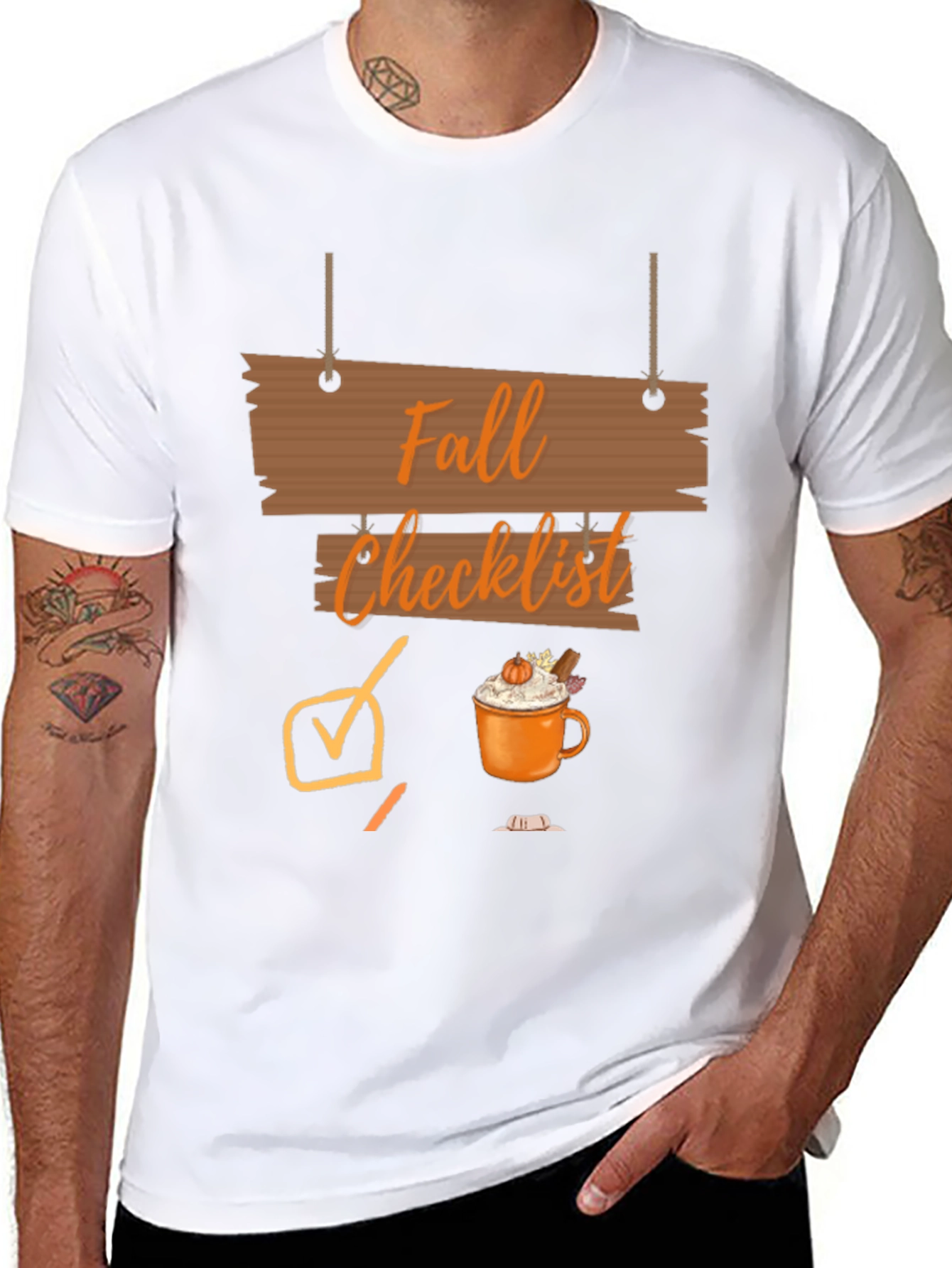 Fall Checklist Graphic T-Shirt