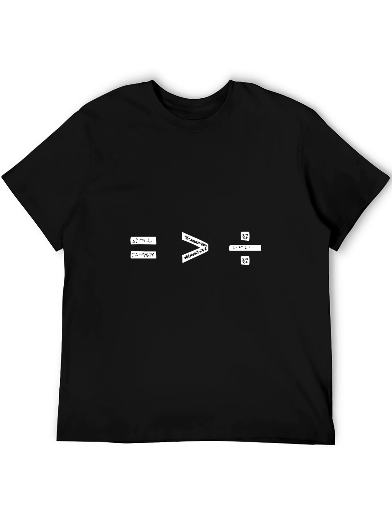 Math Symbol Graphic T-Shirt - Black Cotton Tee