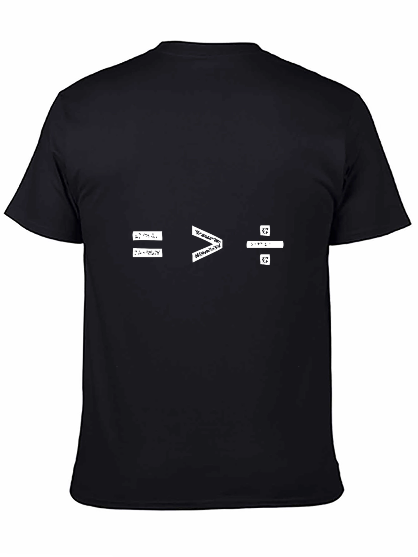 Math Symbol Graphic T-Shirt - Black Cotton Tee