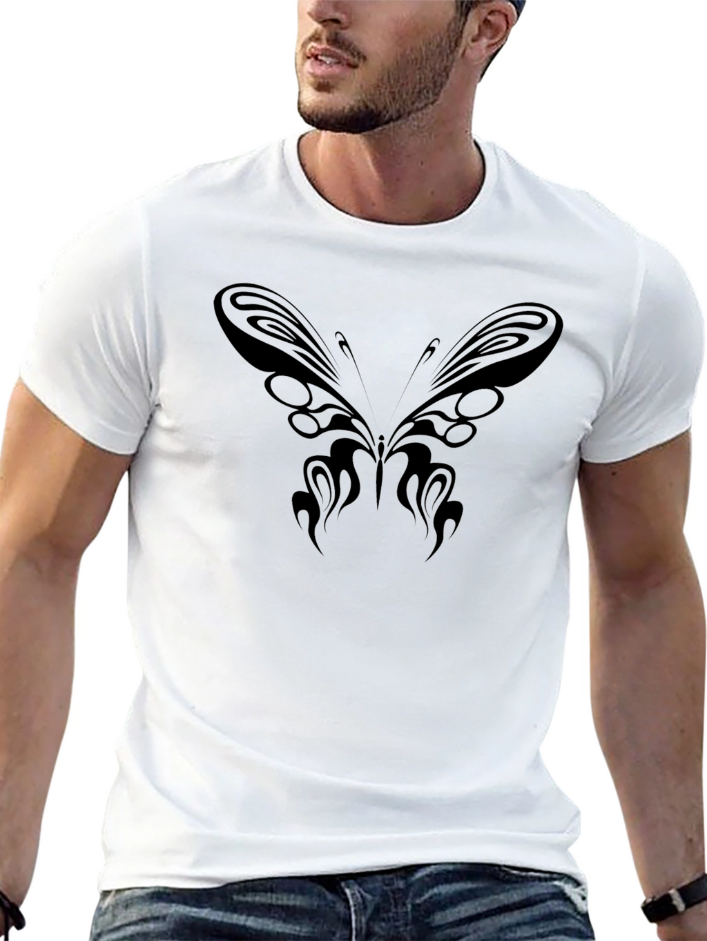 Black Butterfly Graphic Tee - Stylish & Comfortable