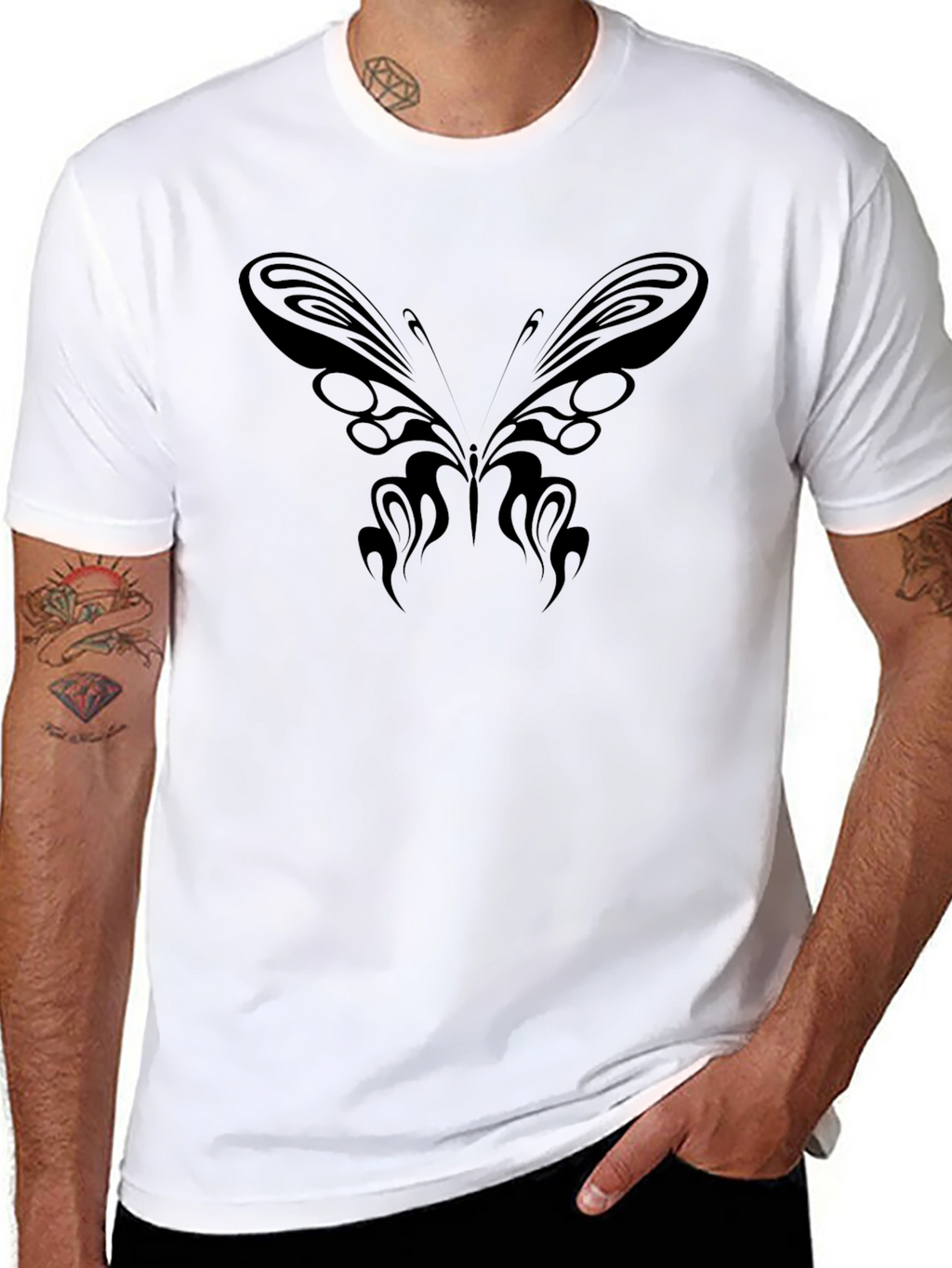 Black Butterfly Graphic Tee - Stylish & Comfortable