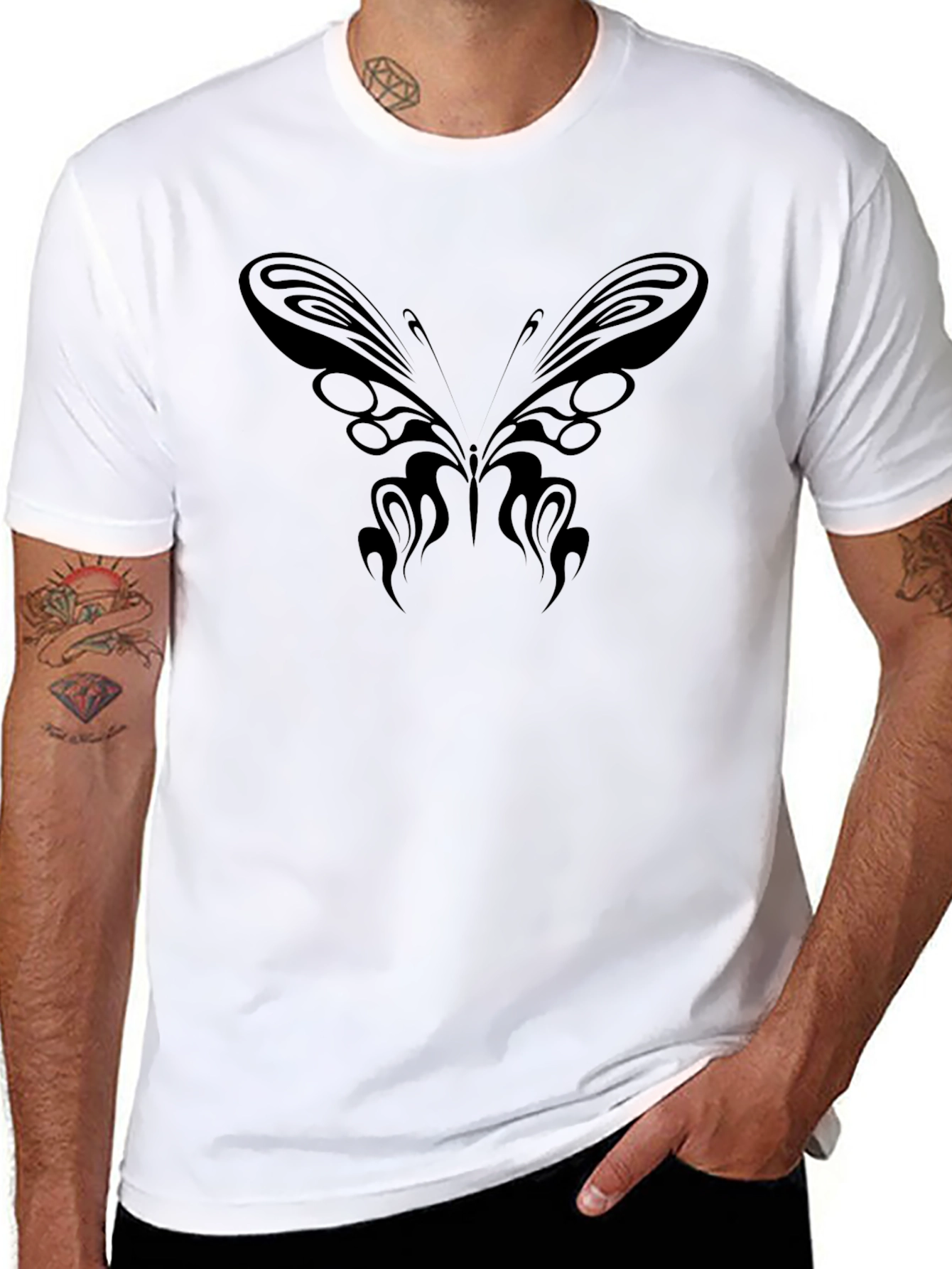 Black Butterfly Graphic Tee - Stylish & Comfortable