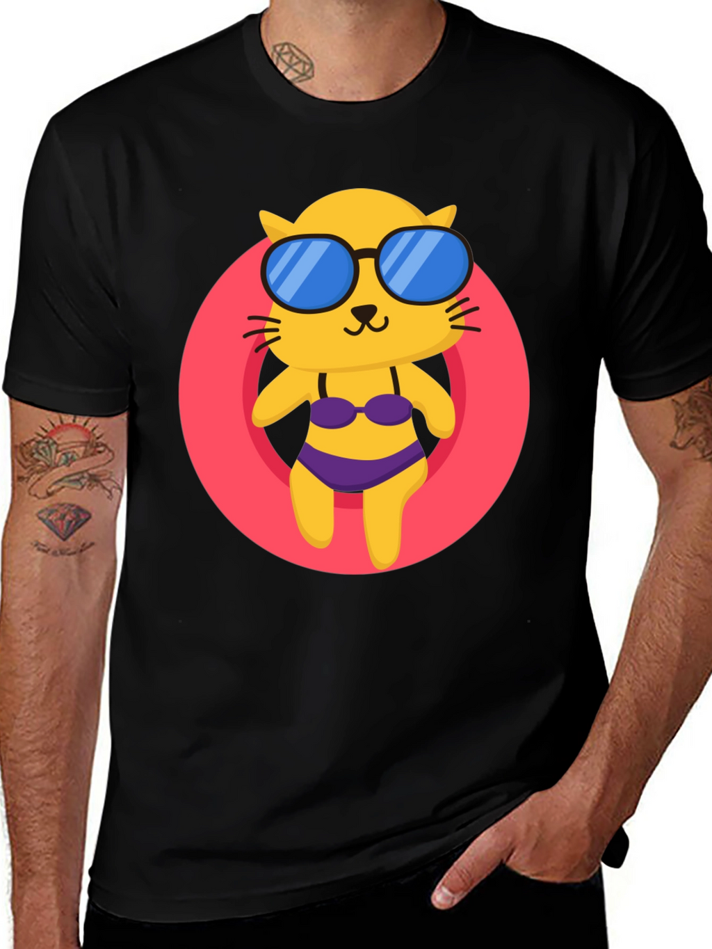 Cat in Bikini T-Shirt