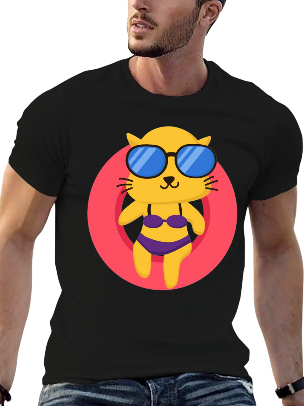 Cat in Bikini T-Shirt