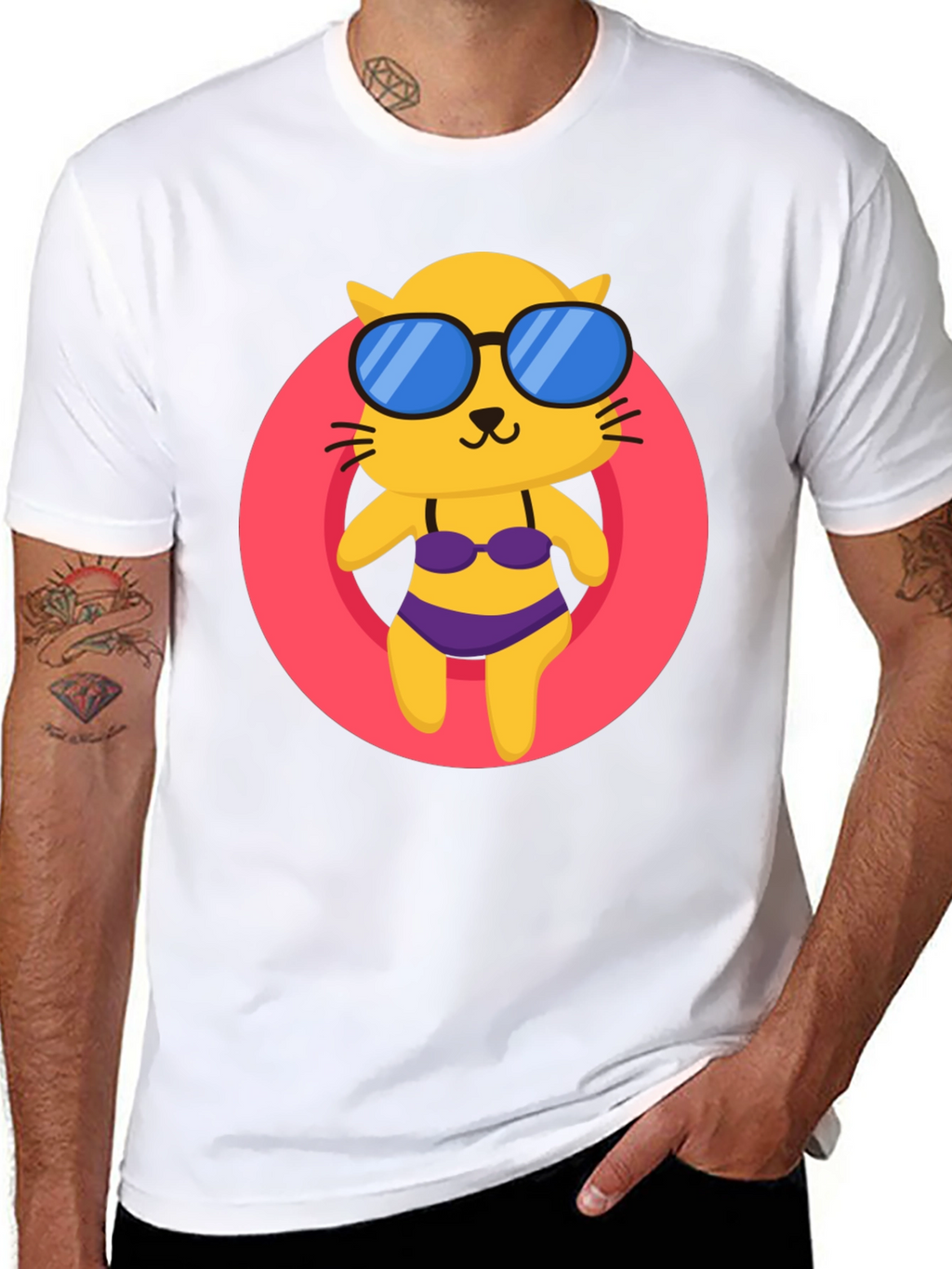 Cat in Bikini T-Shirt