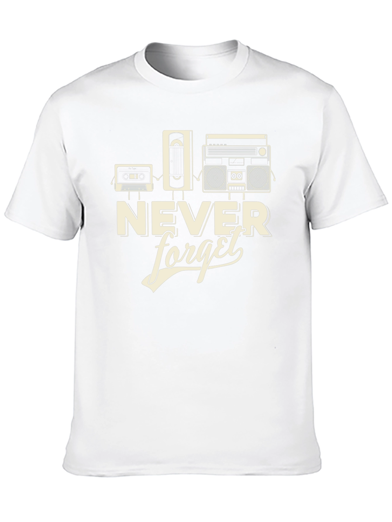 Retro Never Forget Black Graphic Tee