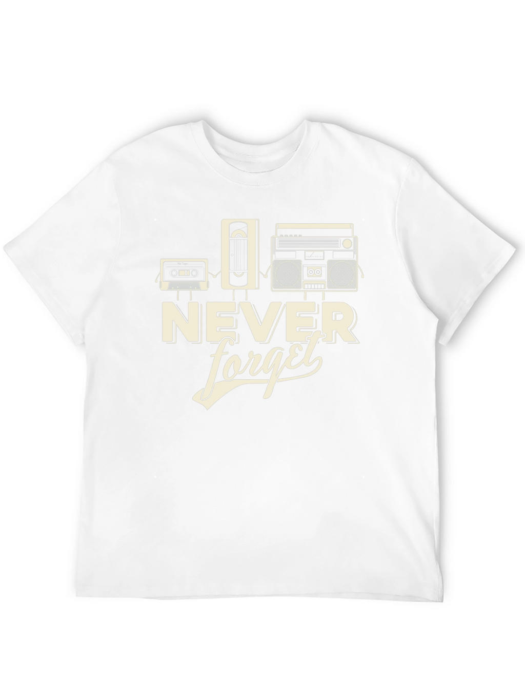 Retro Never Forget Black Graphic Tee