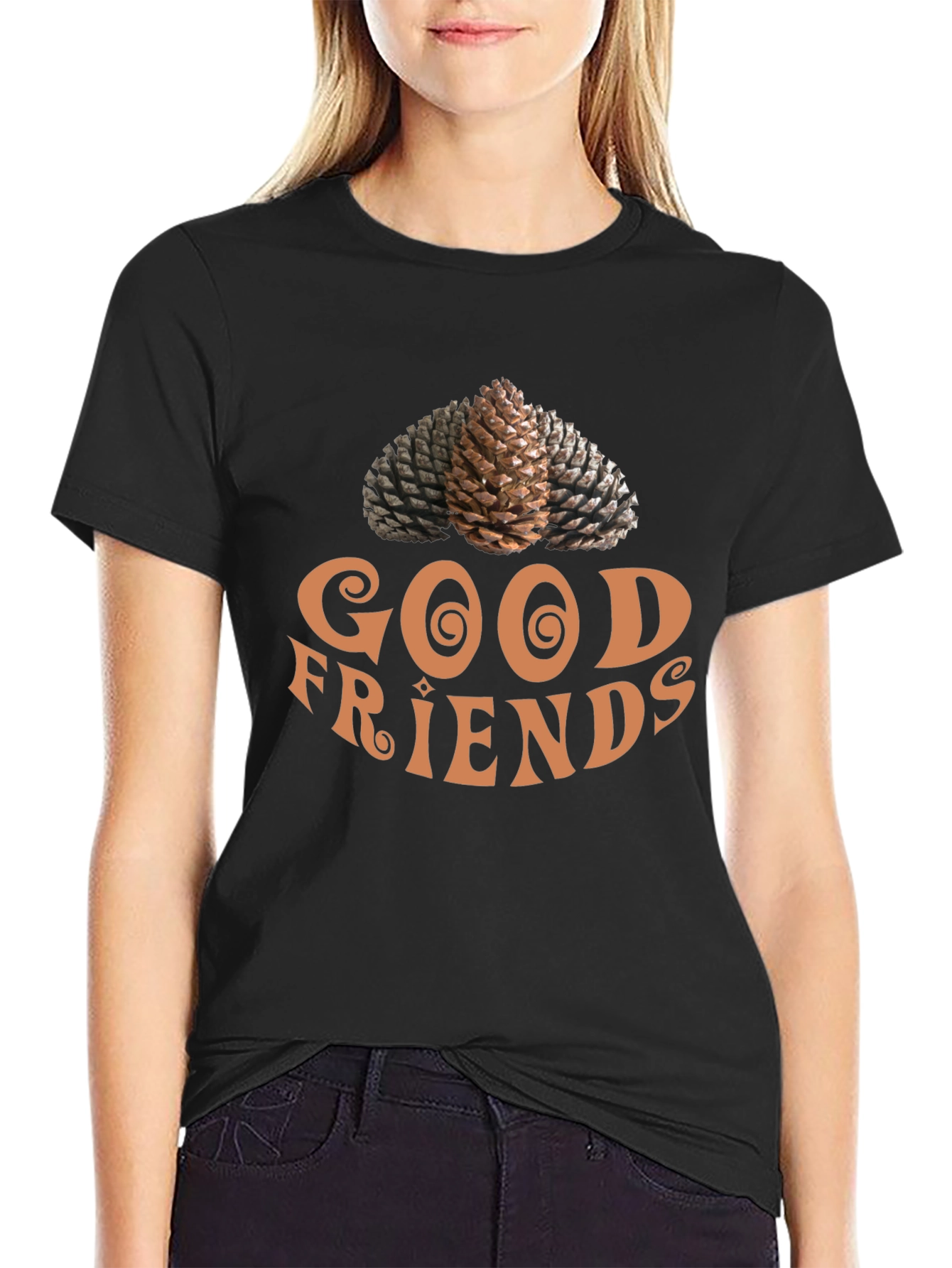 Good Friends Pine Cone Graphic Tee