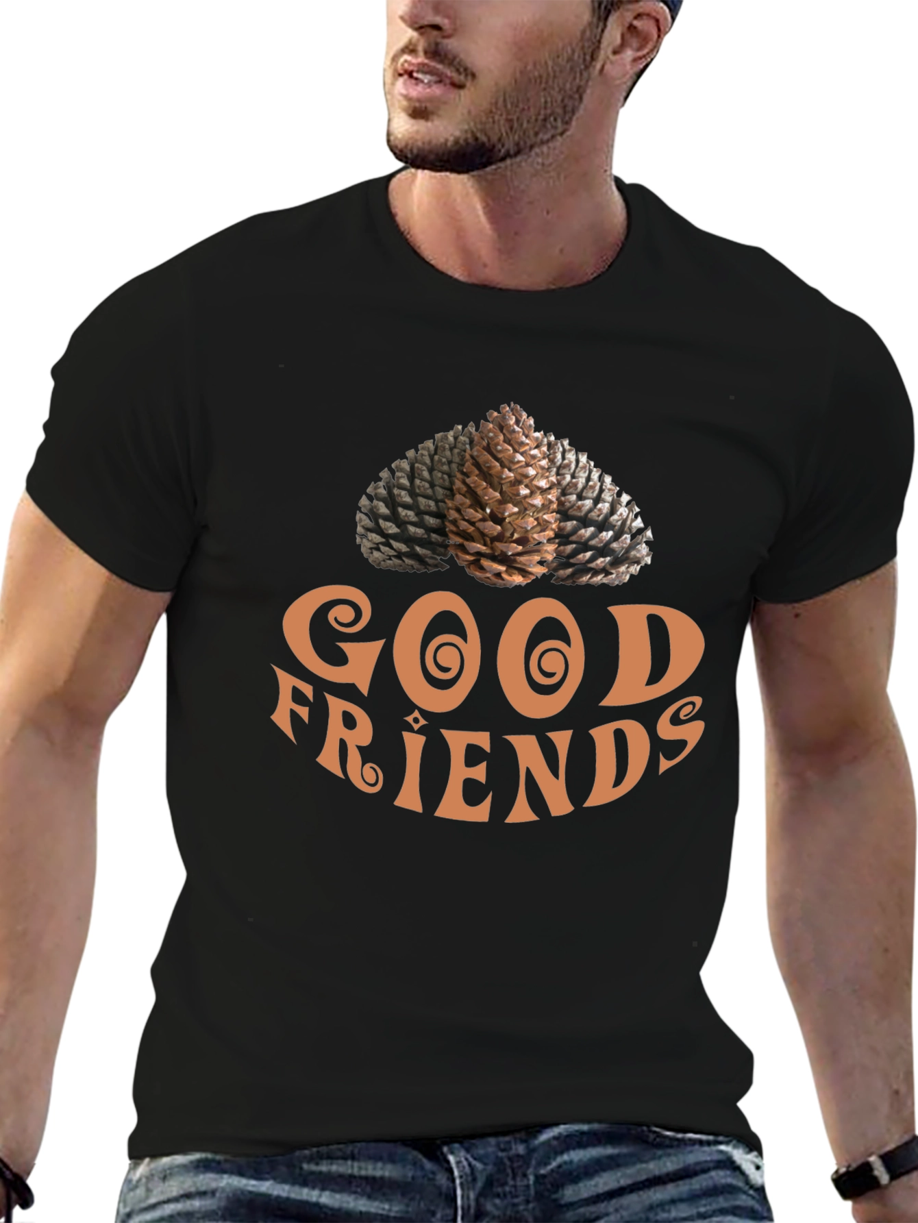Good Friends Pine Cone Graphic Tee