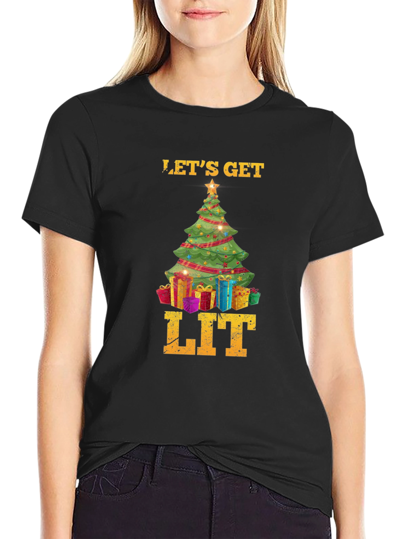 Lets Get Lit Christmas T-Shirt