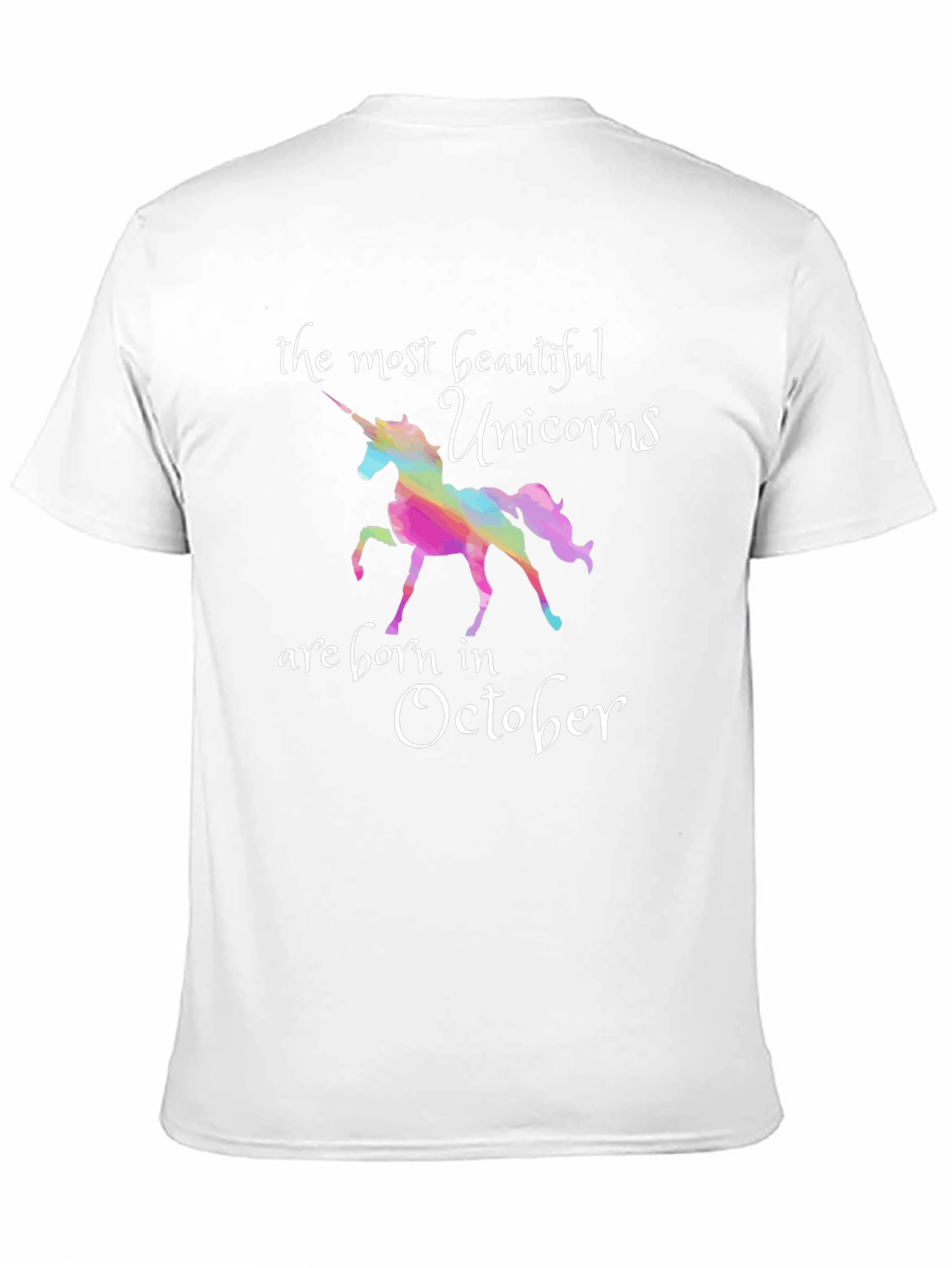 Beautiful Unicorns Born in October T-Shirt