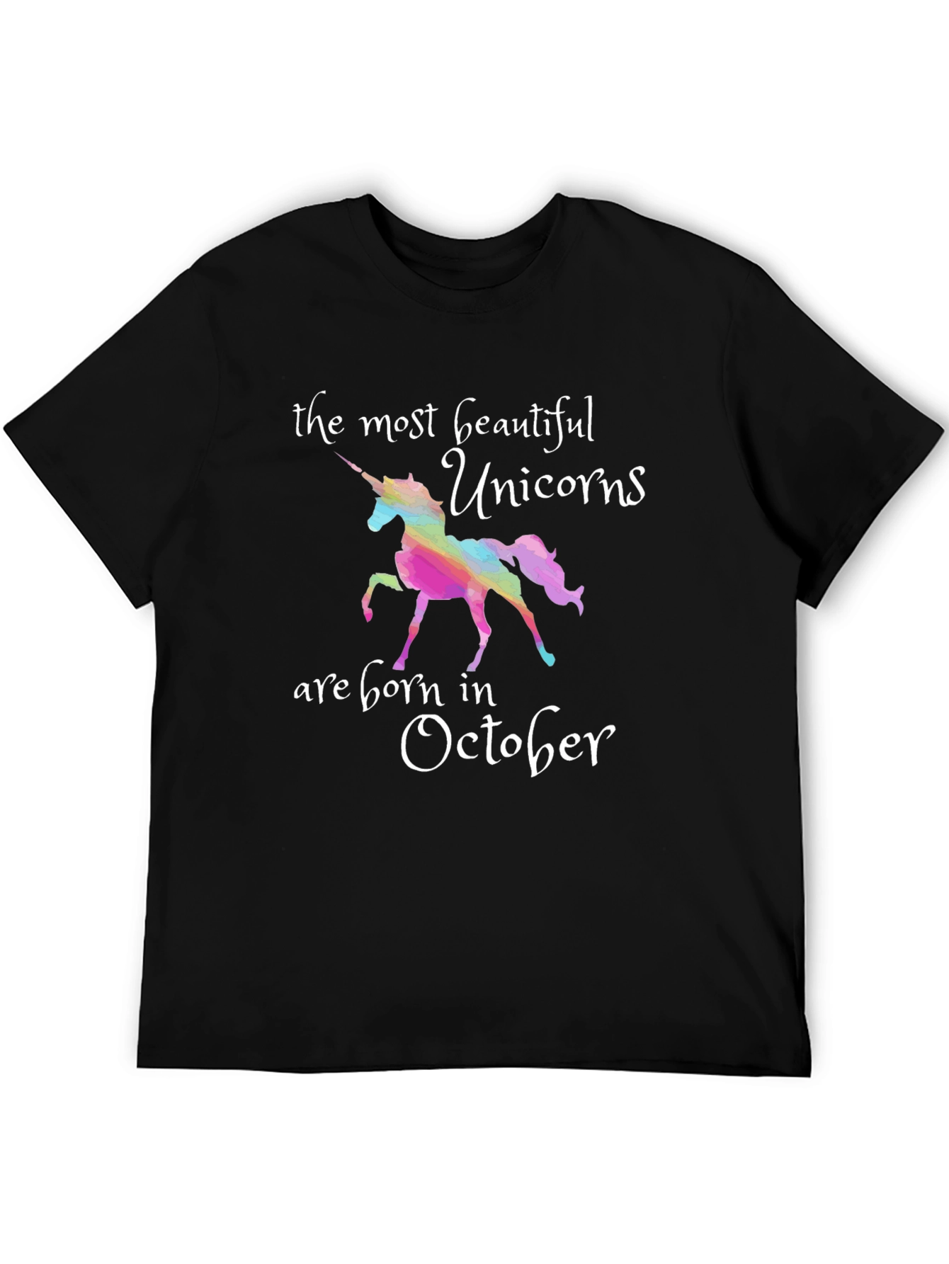 Beautiful Unicorns Born in October T-Shirt