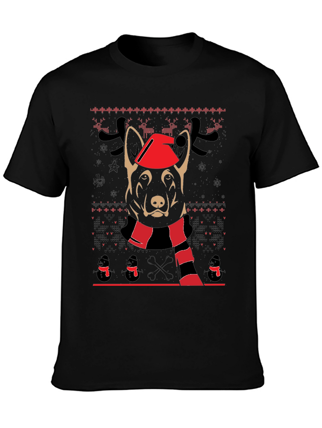 Festive Dog Christmas T-Shirt
