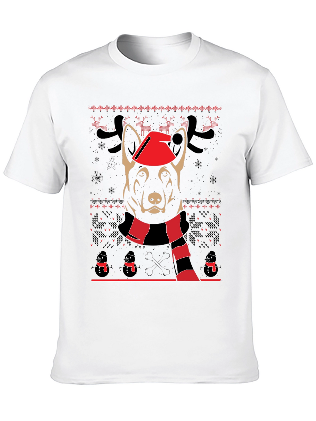 Festive Dog Christmas T-Shirt