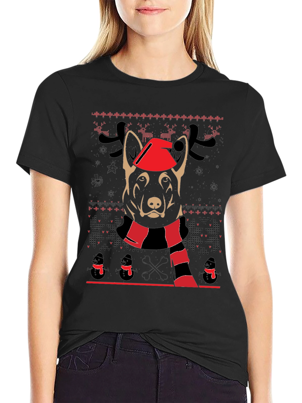 Festive Dog Christmas T-Shirt