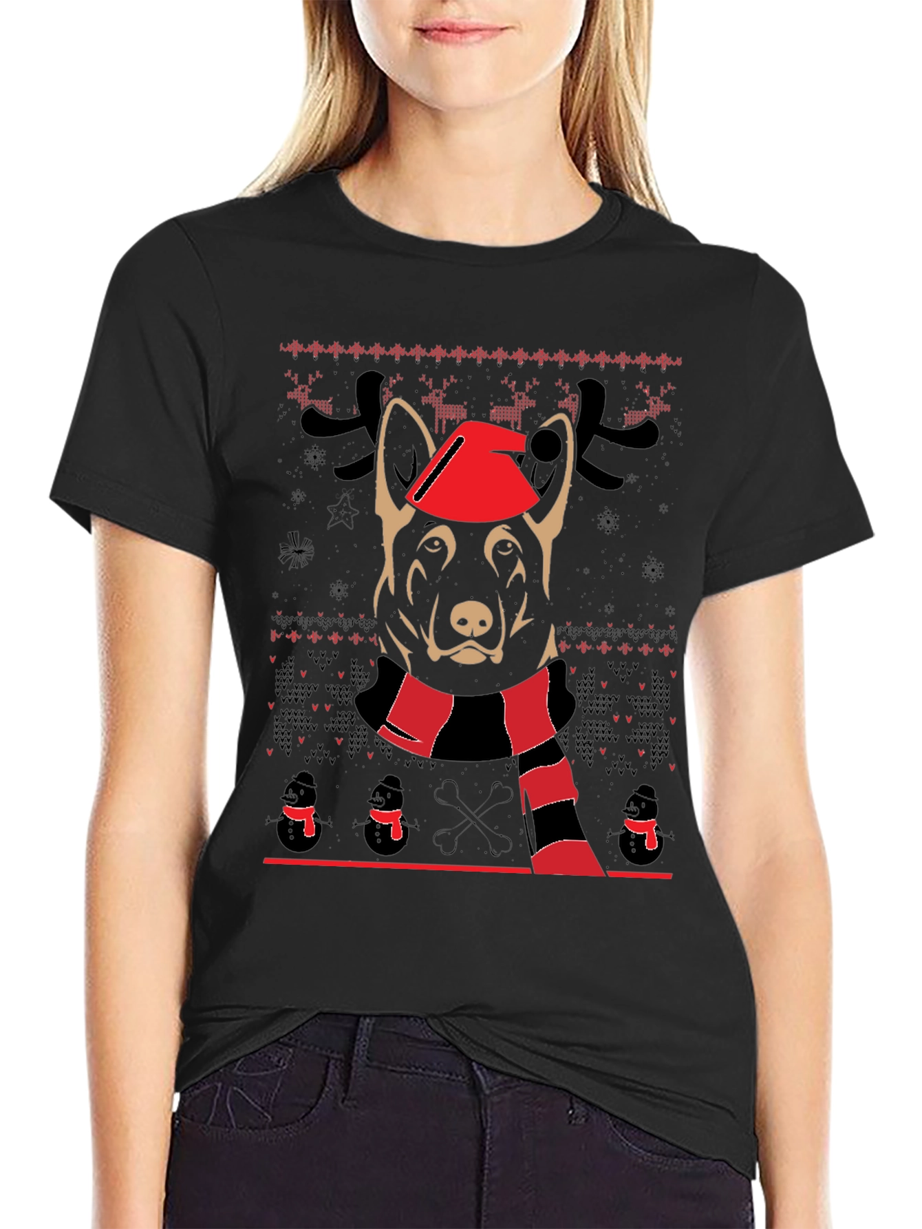 Festive Dog Christmas T-Shirt
